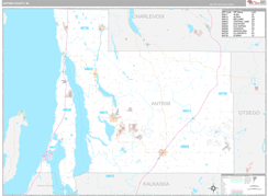 Antrim County, MI Digital Map Premium Style