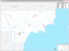 Arenac County, MI Digital Map Premium Style