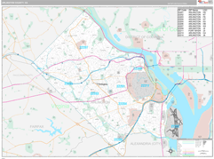 Arlington County, VA Digital Map Premium Style
