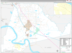 Ascension Parish (County), LA Digital Map Premium Style