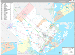 Atlantic County, NJ Digital Map Premium Style