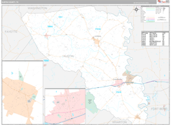 Austin County, TX Digital Map Premium Style