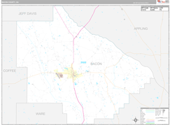 Bacon County, GA Digital Map Premium Style