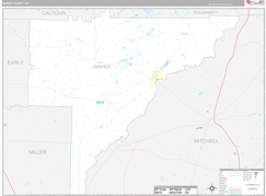 Baker County, GA Digital Map Premium Style