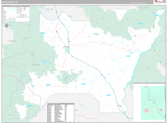 Baker County, OR Digital Map Premium Style