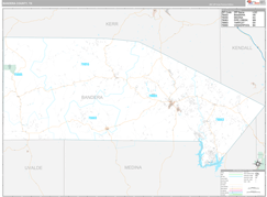 Bandera County, TX Digital Map Premium Style