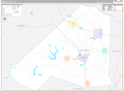 Barnwell County, SC Digital Map Premium Style