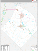 Bastrop County, TX Digital Map Premium Style