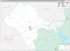 Bath County, KY Digital Map Premium Style