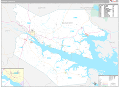 Beaufort County, NC Digital Map Premium Style