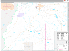 Beauregard Parish (County), LA Digital Map Premium Style