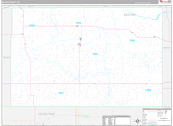 Beaver County, OK Digital Map Premium Style
