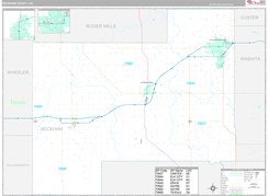 Beckham County, OK Digital Map Premium Style