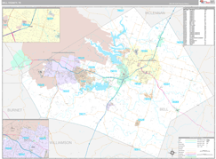 Bell County, TX Digital Map Premium Style