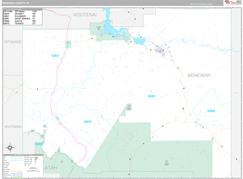 Benewah County, ID Digital Map Premium Style