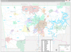 Benton County, AR Digital Map Premium Style