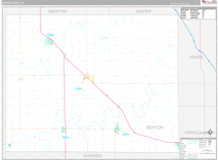 Benton County, IN Digital Map Premium Style