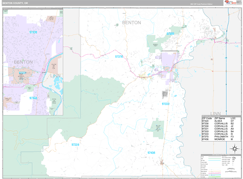 Benton County, OR Digital Map Premium Style