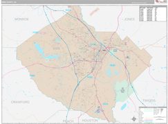 Bibb County, GA Digital Map Premium Style