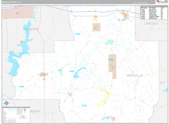 Bienville Parish (County), LA Digital Map Premium Style
