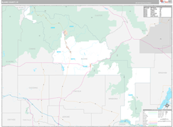 Blaine County, ID Digital Map Premium Style