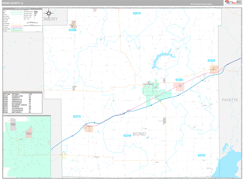 Bond County, IL Digital Map Premium Style