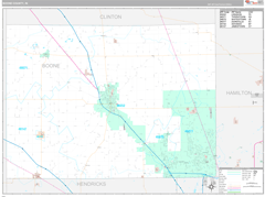 Boone County, IN Digital Map Premium Style