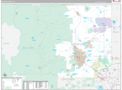 Boulder County, CO Digital Map Premium Style