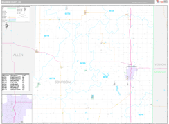 Bourbon County, KS Digital Map Premium Style