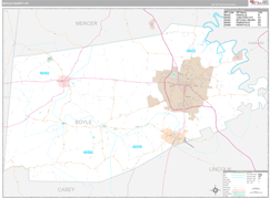 Boyle County, KY Digital Map Premium Style