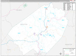 Braxton County, WV Digital Map Premium Style