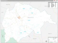 Breathitt County, KY Digital Map Premium Style