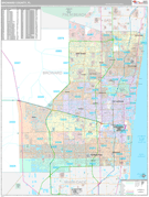 Broward County, FL Digital Map Premium Style