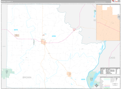 Brown County, IL Digital Map Premium Style