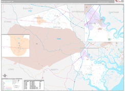 Bryan County, GA Digital Map Premium Style