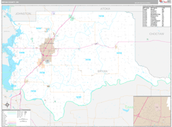 Bryan County, OK Digital Map Premium Style