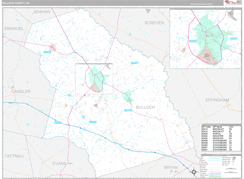 Bulloch County, GA Digital Map Premium Style