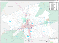 Buncombe County, NC Digital Map Premium Style