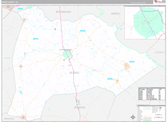 Burke County, GA Digital Map Premium Style