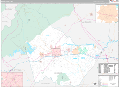 Burke County, NC Digital Map Premium Style