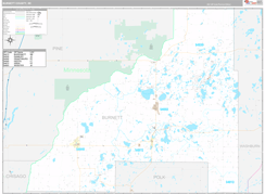 Burnett County, WI Digital Map Premium Style