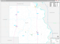 Burt County, NE Digital Map Premium Style