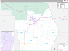 Butler County, MO Digital Map Premium Style