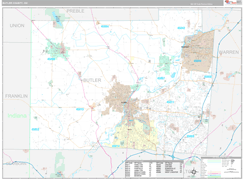 Butler County, OH Digital Map Premium Style