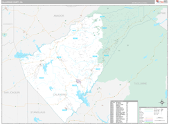 Calaveras County, CA Digital Map Premium Style
