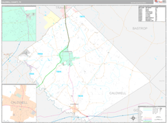Caldwell County, TX Digital Map Premium Style