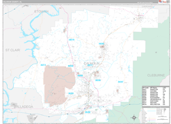 Calhoun County, AL Digital Map Premium Style