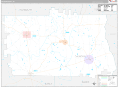 Calhoun County, GA Digital Map Premium Style