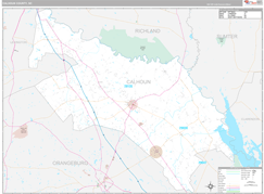 Calhoun County, SC Digital Map Premium Style