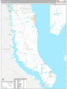 Calvert County, MD Digital Map Premium Style